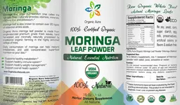 Label for Moringa Leaf Powder