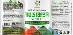 Label for Tribulus Terrestris Capsules 400 mg