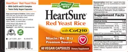 Label for HeartSure Red Yeast Rice with CoQ10