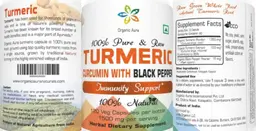 Label for Turmeric Curcumin with Black Pepper 1500 mg