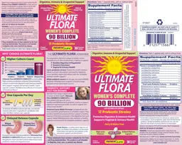Label for Ultimate Flora Women's Complete 90 Billion