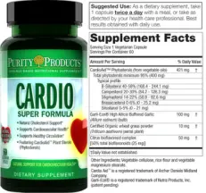 Label for Cardio Super Formula