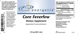 Label for Core Feverfew