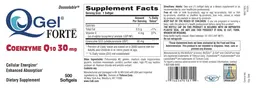Label for Q-Gel Forte Coenzyme Q10 30 mg