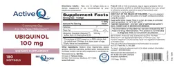 Label for Active-Q Ubiquinol 100 mg