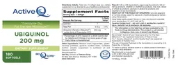 Label for Active-Q Ubiquinol 200 mg