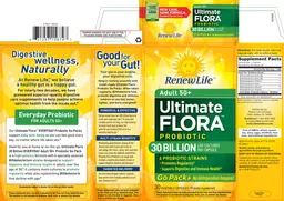 Label for Ultimate Flora Probiotic Adult 50+ 30 Billion Go Pack