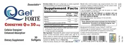 Label for Q-Gel Forte Coenzyme Q10 30 mg