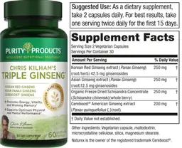 Label for Chris Kilham's Triple Ginseng