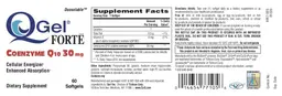 Label for Q-Gel Forte Coenzyme Q10 30 mg