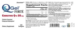 Label for Q-Gel Forte Coenzyme Q10 30 mg