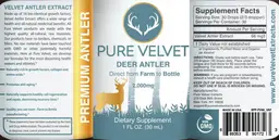 Label for Deer Antler 2,000 mg