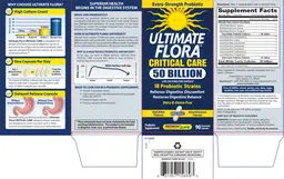Label for Ultimate Flora Critical Care 50 Billion