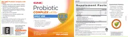 Label for Probiotic Complex with Fiber Unflavored