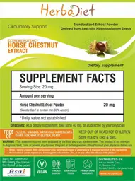 Label for Horse Chestnut Extract