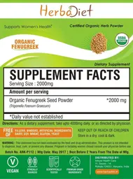 Label for Organic Fenugreek