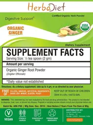 Label for Organic Ginger