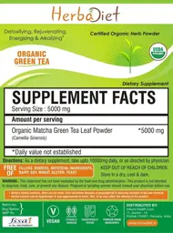 Label for Organic Green Tea