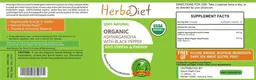 Label for Organic Ashwagandha with Black Pepper