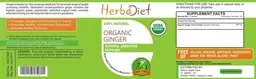 Label for Organic Ginger