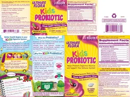 Label for Ultimate Flora Kids Probiotic 3 Billion Berry-Licious