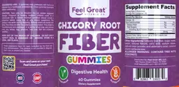 Label for Chicory Root Fiber Gummies
