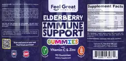 Label for Elderberry Gummies