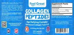 Label for Collagen Peptides 3,000 mg