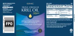 Label for Triple Strength Krill Oil Mini