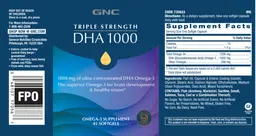 Label for Triple Strength DHA 1000