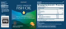 Label for Fish Oil Orange Natural Flavor