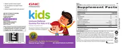 Label for Kids Immune Defense Gummy Natural Grape Flavor