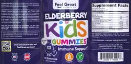 Label for Elderberry for Kids Gummies