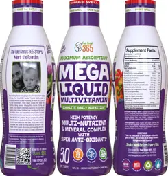 Label for Mega Liquid Multivitamin