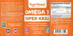Label for Omega 3 Super Krill