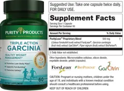 Label for Triple Action Garcinia