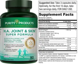 Label for H.A. Joint & Skin Super Formula