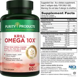 Label for Krill Omega 10X