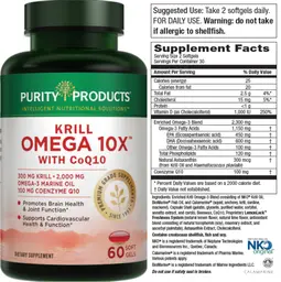 Label for Krill Omega 10X with CoQ10