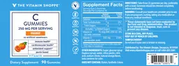 Label for C Gummies 250 mg Orange