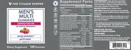 Label for Men's Multi Gummies Assorted Fruit Mix