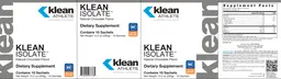 Label for Klean Isolate Natural Chocolate Flavor