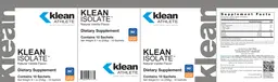 Label for Klean Isolate Natural Vanilla Flavor