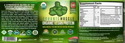 Label for Organic Vegan Protein Chocolate Flavor