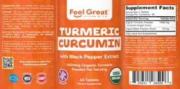 Label for Turmeric Curcumin with Black Pepper Extract
