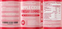 Label for Apple Cider Vinegar Gummies Apple Flavor