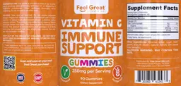 Label for Vitamin C Gummies 250 mg