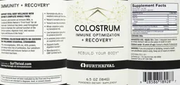 Label for Colostrum
