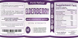 Label for Elderberry Extra Strength
