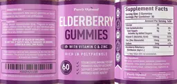 Label for Elderberry Gummies
